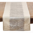 MISC Metallic Banded Table Runner Silver Casual Cotton