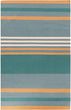 MISC Hand Woven Kim Wool Area Rug 8' X 11' Blue Stripe Transitional Rectangle Latex Free Handmade