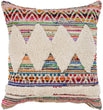 White Diamond Chevron Cotton Throw Pillow 18 Inch Color Geometric Textured Bohemian Eclectic Modern Contemporary Patterned Single Removable Cover