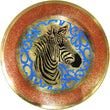 Zebra Decorative Brass Accent Plate Gold Modern Contemporary Finish Handmade