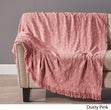 Cotton Throw Blanket Fringes by Pink Solid Color Modern Contemporary