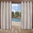 Indoor Outdoor Heavy Textured Gazebo Curtain Window Treatment Panel Pair Patio Porch Cabana Dock Beach Home Grommet Top