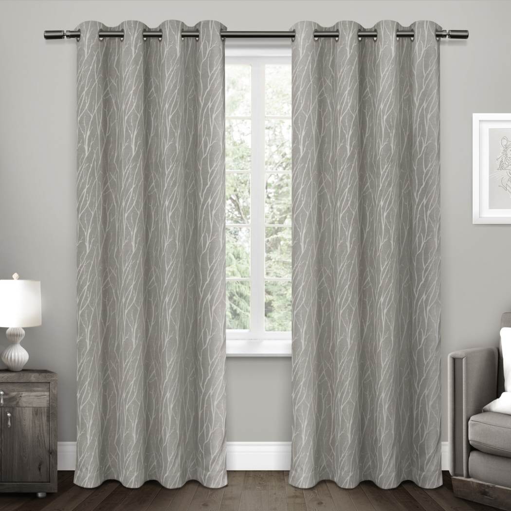 Girls Nature Branch Floral Hill Woven Window Curtain ir