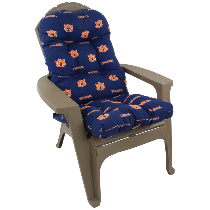 Auburn Tigers Adirondack Chair Cushion Multi Color Solid Casual Polyester Uv Resistant