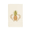 Authentic Hotel and Spa Turkish Cotton Pineapple Embroidered Cream 8-piece Towel Set Off-white Terry Cloth - Diamond Home USA