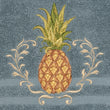 Authentic Hotel and Spa Turkish Cotton Pineapple Embroidered Teal Blue 4-piece Hand Towel Set Terry Cloth - Diamond Home USA