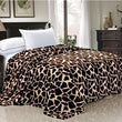 Off Leopard Pattern Blanket Wild Animal Bedding Safari Themed Big Cat Spotted Spots Jungle Exotic Lightweight Flannel Fleece