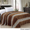 Off Leopard Pattern Blanket Wild Animal Bedding Safari Themed Big Cat Spotted Spots Jungle Exotic Lightweight Flannel Fleece