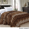 Off Leopard Pattern Blanket Wild Animal Bedding Safari Themed Big Cat Spotted Spots Jungle Exotic Lightweight Flannel Fleece