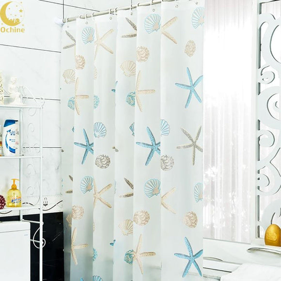 Bathroom Shower Curtains Waterproof 180 cm x 200 Tulle Blue Graphic Print Casual Polyester - Diamond Home USA