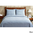 Oversized Bedspread Chenille Lightweight Cotton Tufted Summer Appeal Tight Weave Soft Textural Channel Stripe Design