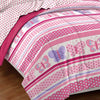 Girls Butterfly Themed Comforter Set Pretty Butterflies Polka Dot Striped Bedding Horizontal Polkadot Stripes Girly Cheerful Fun Soft Light