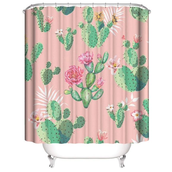 Cactus Shower Curtain 60 x 72 inch - Diamond Home USA