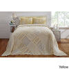 Oversized Chenille Bedspread Geometric Patchwork Plaid Extra Long Wide Bedding Drapes Over Edge Drops Down Floor Oversize Squared Trellis