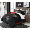 Comforter Set Fancy Luxury Bedding French Country Modern Pattern Master Bedrooms Flower Embroidery Black
