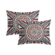 Bohemian Theme Quilt Set Intricate Boho Chic Bedding Vibrant Tribal Mandala Floral Line Themed Pattern