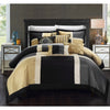 Embroidered Patchwork Comforter Set Adult Bedding Master Bedroom Stylish Block Pattern Elegant Themed