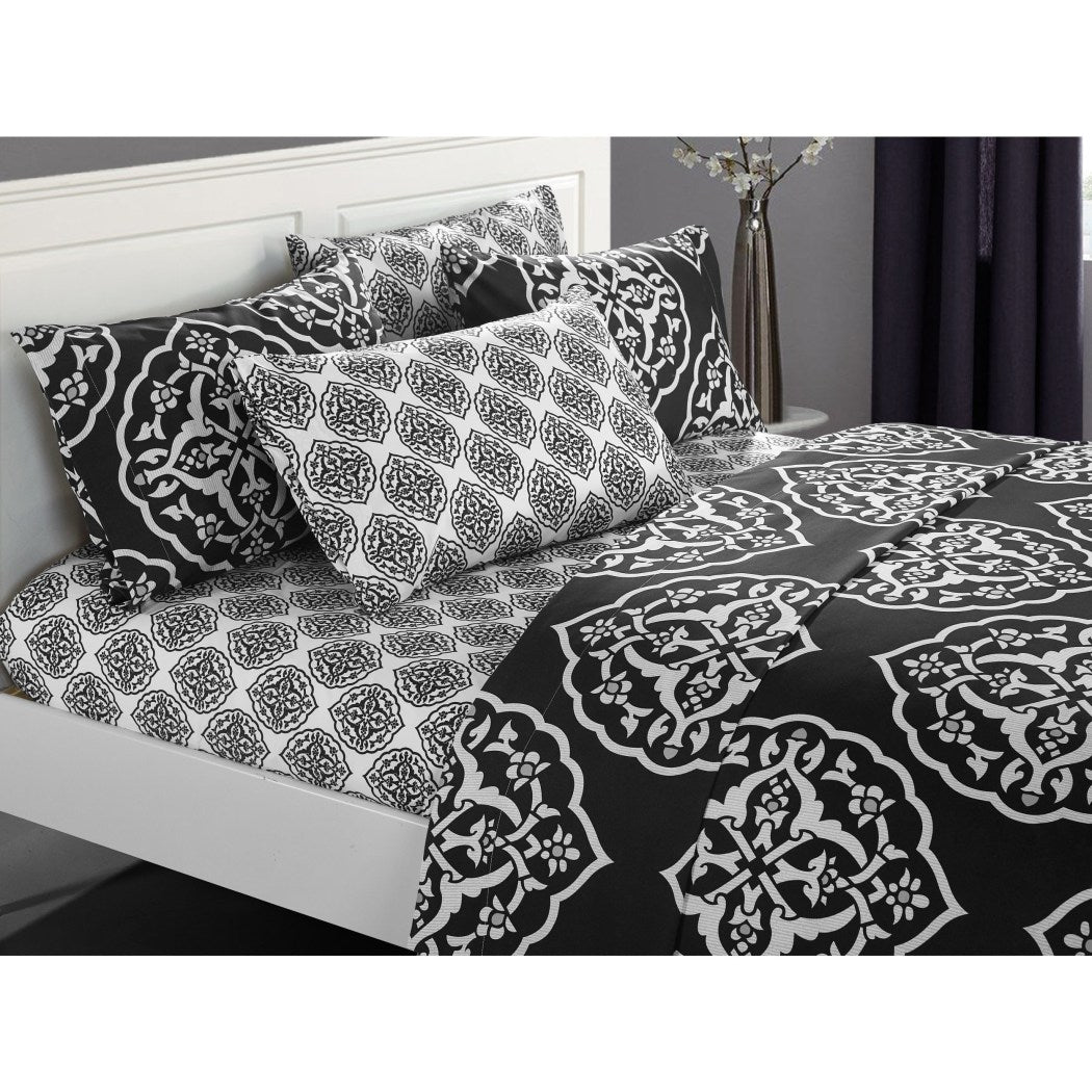 black and white damask bedding twin