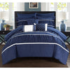 Ruched Comforter Set Horizontal Stripes Pattern Luxury Bedding Modern Fancy Design Master Bedrooms Vibrant Off White