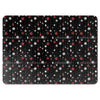 Black Red White Christmas Tree Balls Theme Placemats Set Charming Stars Xmas Holiday Motif Rectangle Shape Place Mats Features Machine Wash Polyester - Diamond Home USA