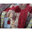 Patchwork Quilt Set Cabin Lodge Southwest Theme Bedding Checkered Square Pattern Stripes Damask Floral