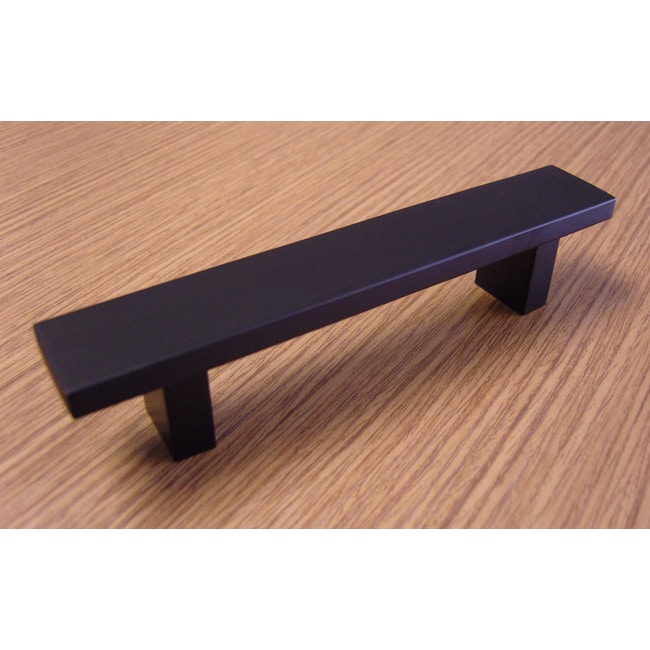 Contemporary 16-inch Matte Black Rectangular Cabinet Bar Pull Handles (Case of 10) Aluminum