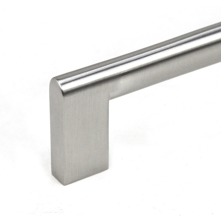 Contemporary 8-1/8-inch Key Shape Design Stainless Steel Finish Cabinet Bar Pull Handle (Case Of 10) Silver Aluminum Nickel