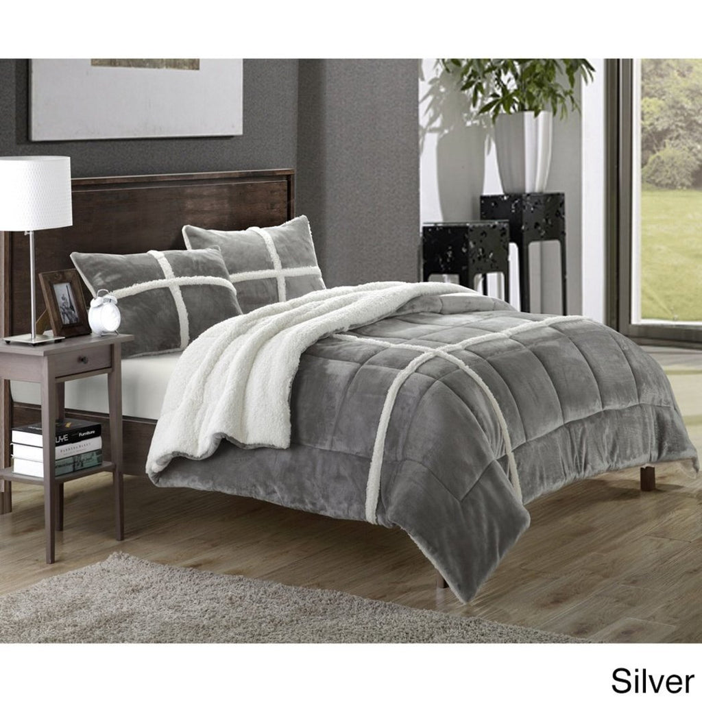 BaffleBoho Design Comforter Set Adult Bedding Master Bedroom Stylish Textured Pattern Patchwork Elegant Themed