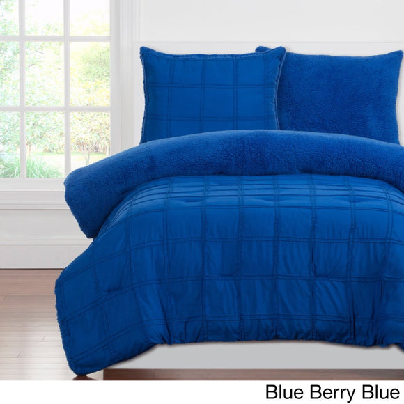 Comforter Set Pretty Fancy Bedding Textured Pattern Faux Fur Microfiber Classic Modern Casual Zippered