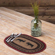 Set 6 12 x 18 Brown Moose Lodge Theme Kitchen Placemat Red Oval Animal Pattern Dining Room Table Placemats Linens Place Mats Country Cabin Cottage - Diamond Home USA