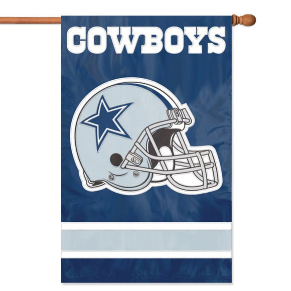 Nfl Cowboys Flag 44x28 Inches Football Themed Team Color Logo Outdoor Hanging Banner Flag Gift FanFan Merchandise Athletic Spirit Blue Gray Nylon - Diamond Home USA