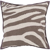 Fun Zebra Stripes Pattern Down Filled Square Throw Pillow Chic Designer Look Jungle African Safari Wild Animal Textured Sofa