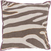 Fun Zebra Stripes Pattern Down Filled Square Throw Pillow Chic Designer Look Jungle African Safari Wild Animal Textured Sofa