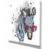 Zebra Pattern Wall Art Rectangle Zoo Animal Horse Theme Hanging Picture Cheetah Sunglasses Water Painting