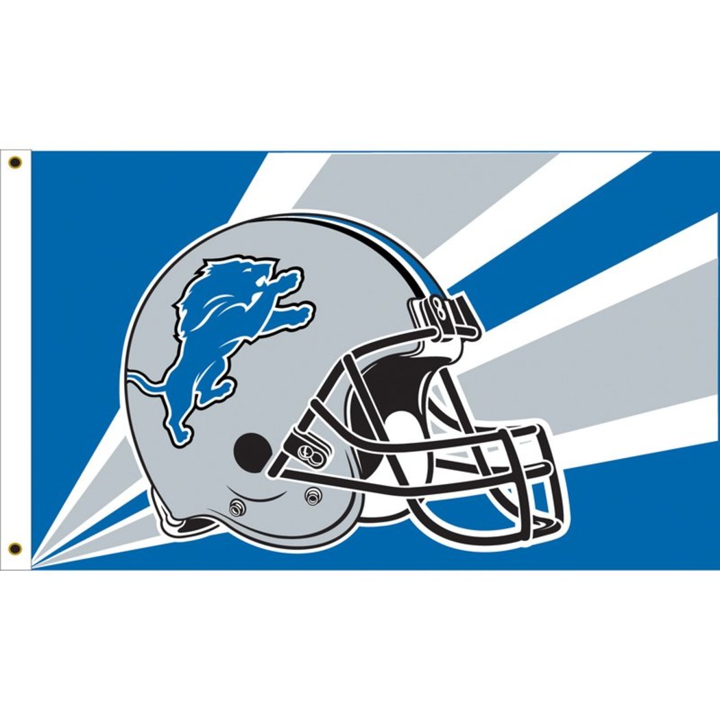 Deluxe Detroit Lions Logo BLACK Flag Banner 3x5 NFL 2022 Fan Home Decor NEW