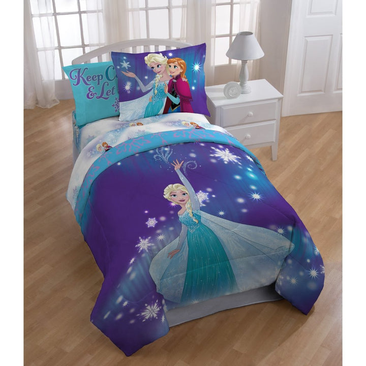 Girls Disney Frozen Comforter win Set Elsa Anna Character