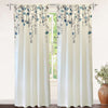 Crafted Flowers Embroidered Window Curtain Vines Swirl Pattern Floral Cascade Design Single Panel Thermal Lined Window