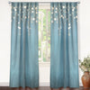 Crafted Flowers Embroidered Window Curtain Vines Swirl Pattern Floral Cascade Design Single Panel Thermal Lined Window
