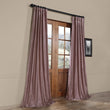 Girls Smoky Vintage Faux Dupioni Silk Curtain Single Panel Allover Pattern Window Drapes Kids Themed Blackout Insulated Rod