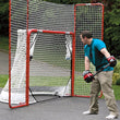 E Z Goal Hockey Folding Pro Goal with Backstop and Targets 2 Inch Red/ White Red White Polyester Stainless Steel - Diamond Home USA