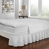 Embroidered Ruffles Pattern Drop Bed Skirt Size Elega Luxury Wrinkle Fade Resista Bedskirt Bed Valance Easy Stretch
