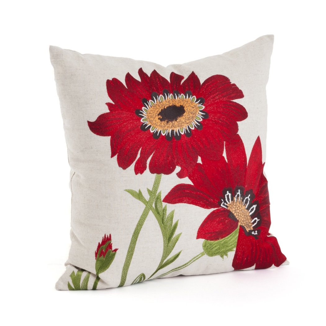 Sun Flower Theme Throw Pillow Large Floral Pattern