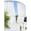 Gazebo Curtains Set Pair Off Pattern Rugby Outside Indoor Pergola Drapes Porch Deck Cabana Patio Screen
