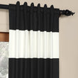 Ony Off Rugby Stripes Curtain Single Panel Drapes Cabana Striped Pattern Window Treatments Nautical Sports Themed