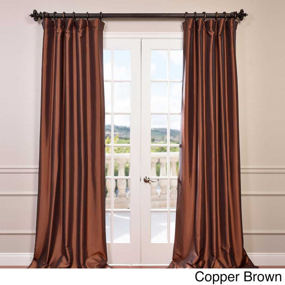 Robin Egg Faux Silk Taffeta Window Curtain Single Panel Fabrics Window Treatment Blackout Energy Efficient Lined