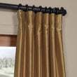 Girls Vintage Textured Dupioni Silk Curtain Single Panel Allover Pattern Window Drapes Kids Themed Blackout Rod Pocket
