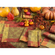 Autumn leaf Floral Placemats Set Elegance Colorful Fall Foliage Leaves Pattern Place Mats Dusty Colors Features Easy Clean Hand Wash All Seasons - Diamond Home USA