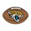 22" X 35" NFL Jaguars Floor Mat Printed Logo Football Shaped Area Rug Oval Rug Sports Patterned Themed Gift Fan Merchandise Athletic Team Spirit Brown - Diamond Home USA
