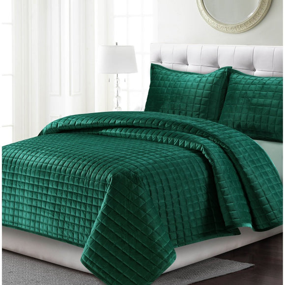 Chenille Quilt Set Geometric Diamond Pattern Bedding Classic Contemporary Glam Mid Century Luxury Holiday Square Woven