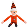 14 Inch NFL Browns Team Elf Football Themed Team Color Logo Mens Collectible Toy Sweatshirt Santa Hat Man Cave Decoration Christmas Holiday Gift Fan - Diamond Home USA